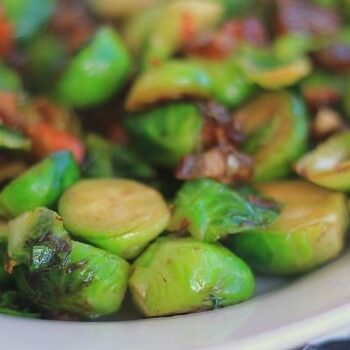 Roasted Brussel Sprouts with Dates and Almonds