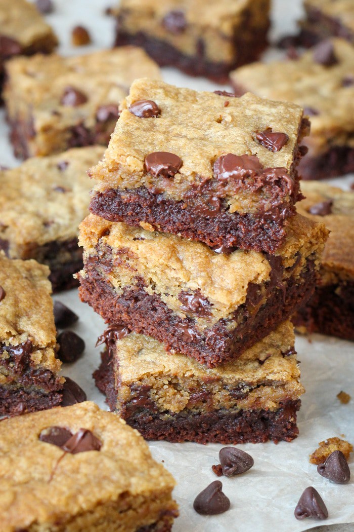 Brookies, Brownie Chocolate Chip Cookie Bars I Baker Bettie