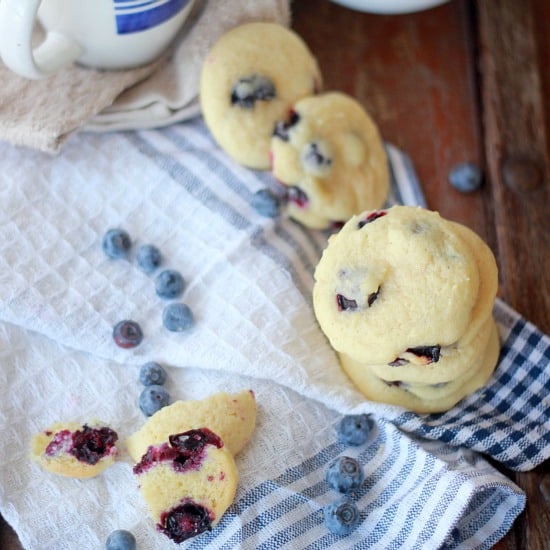 Soft and Fluffy Blueberry Lemon Cookies