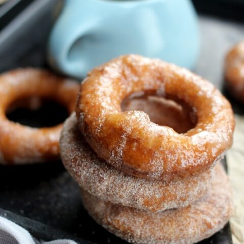 Puff Pastry Donuts with Cinnamon Sugar Bourbon Glaze