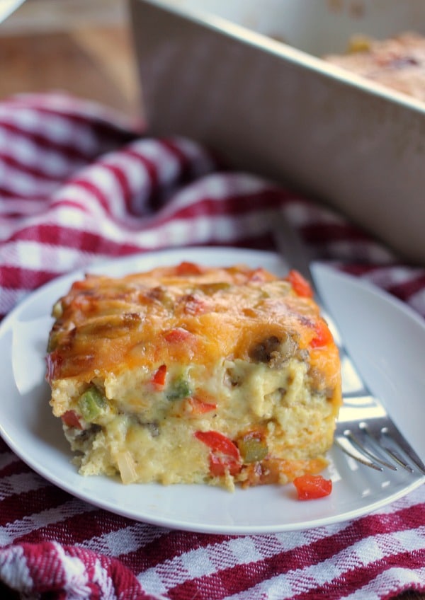 Sausage Egg and Cheese Casserole- Baker Bettie
