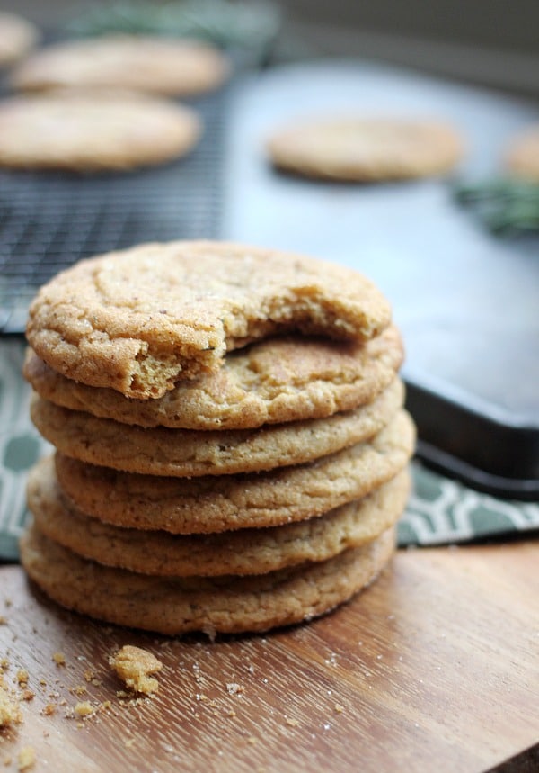 A stack of chewy brown sugar snickerdoodles
