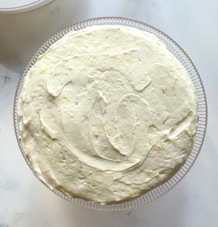 frosted cake layers