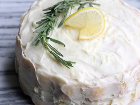 Fluffy Lemon Rosemary Cake Cream Cheese Frosting Baker Bettie