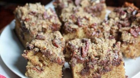 Dark Chocolate Pecan Coffee Cake- Baker Bettie