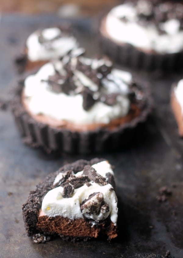 Oreo Chocolate Mousse Tartlets - Baker Bettie