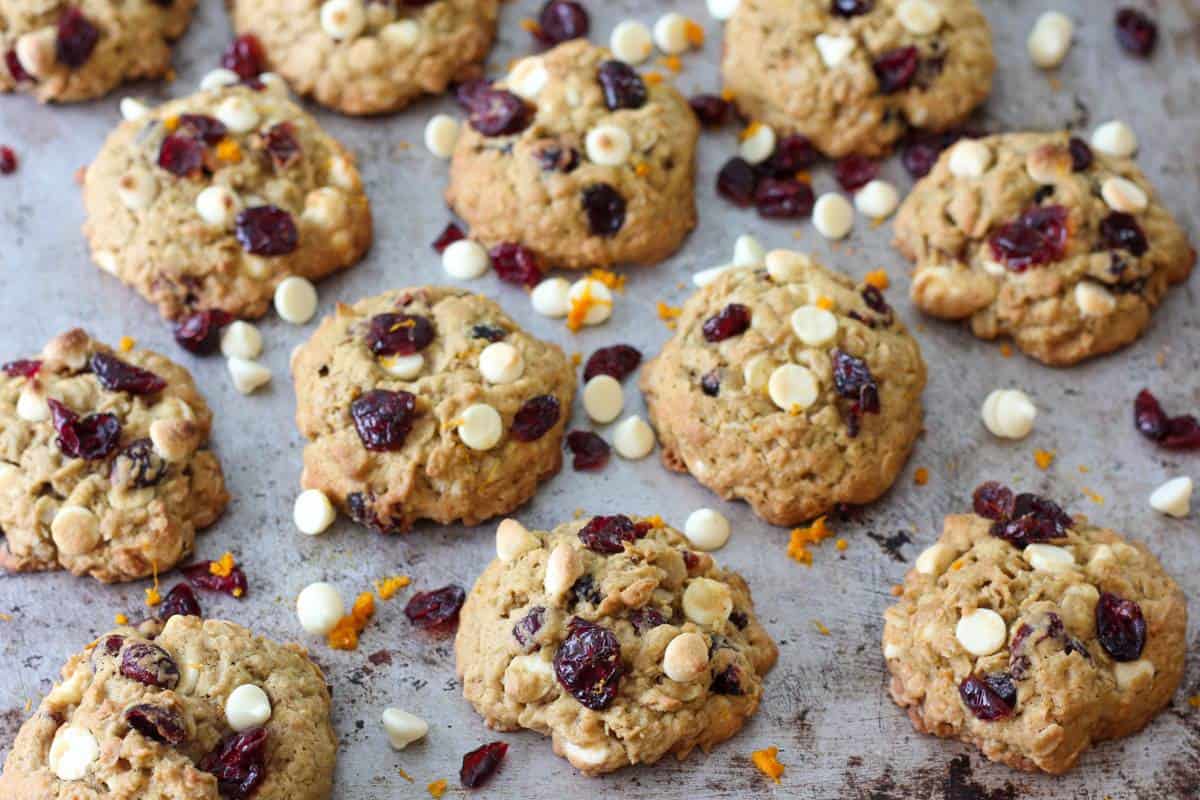 Cranberry White Chocolate Oatmeal Cookies