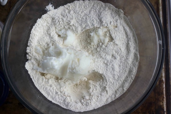 How to Make Lard Biscuits | Baker Betttie Cutting in the lard into the dry ingredients