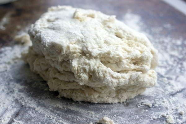 How to Make Lard Biscuits | Baker Betttie Biscuit dough folded in half to make layers