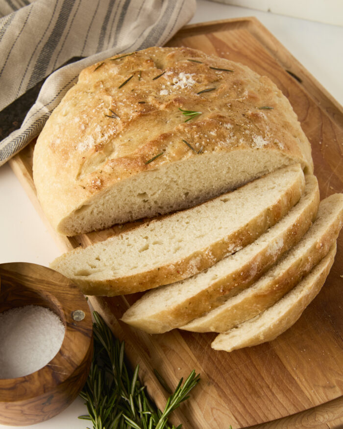 skillet bread in slices