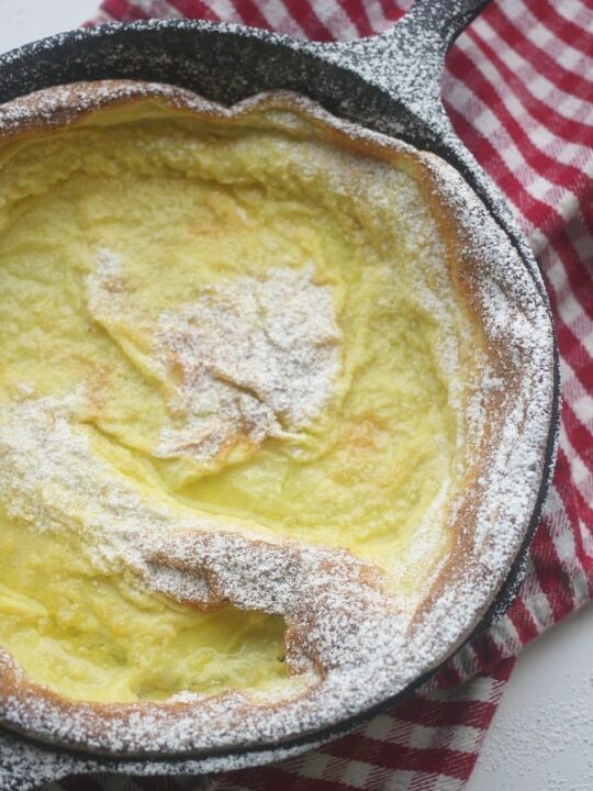 Easy Dutch Baby Pancake Recipe- Entertaining with Beth