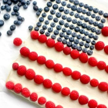 Cookie Cake decorated like the American flag