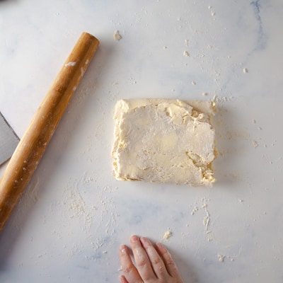After the dough has been folded in thirds