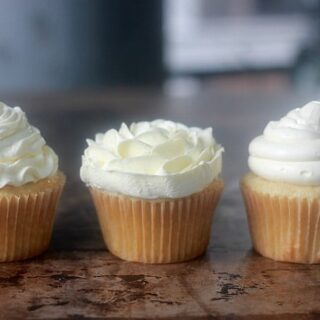 The best buttercream frosting topped cupcakes