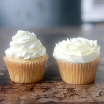 The best buttercream frosting topped cupcakes