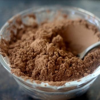 Cocoa powder in a bowl