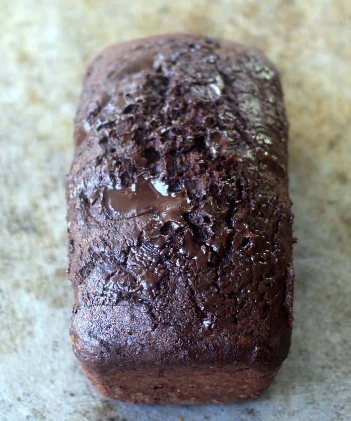 Double Chocolate Quick Bread loaf