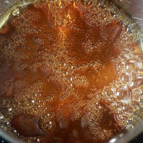 Caramelized Sugar in pot