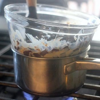 double boiler used to melt chocolate