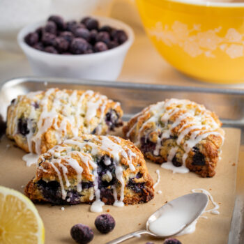 blueberry scones with glaze