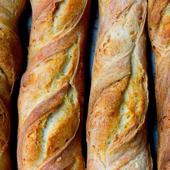 French Baguettes lined up