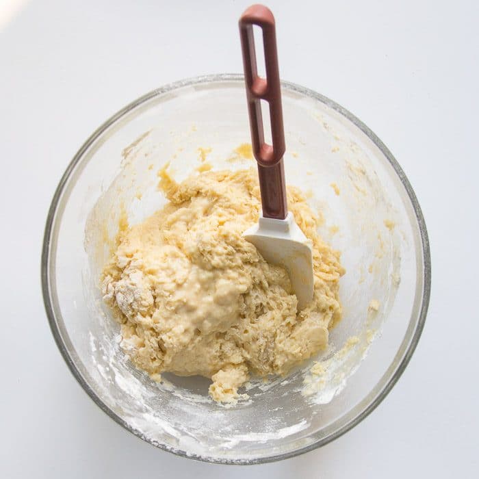 Mixing Dough in bowl