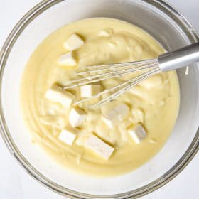 Butter chunks in the pastry cream