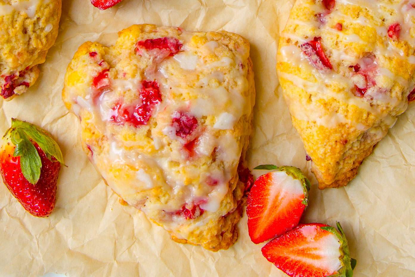 Strawberries and Cream Scones Baker Bettie