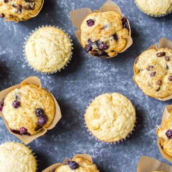 variety of muffins in different flavors