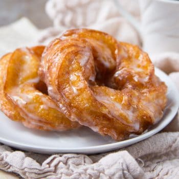 French Cruller Donuts on a plate