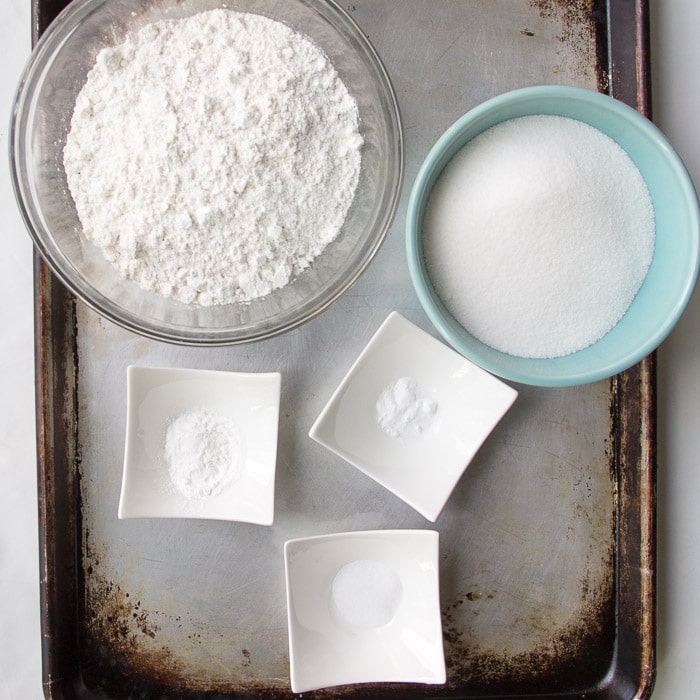 Dry ingredients measured out
