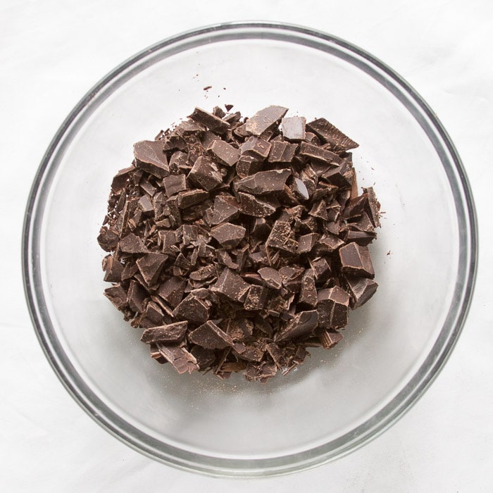Chopped semi-sweet chocolate for ganache