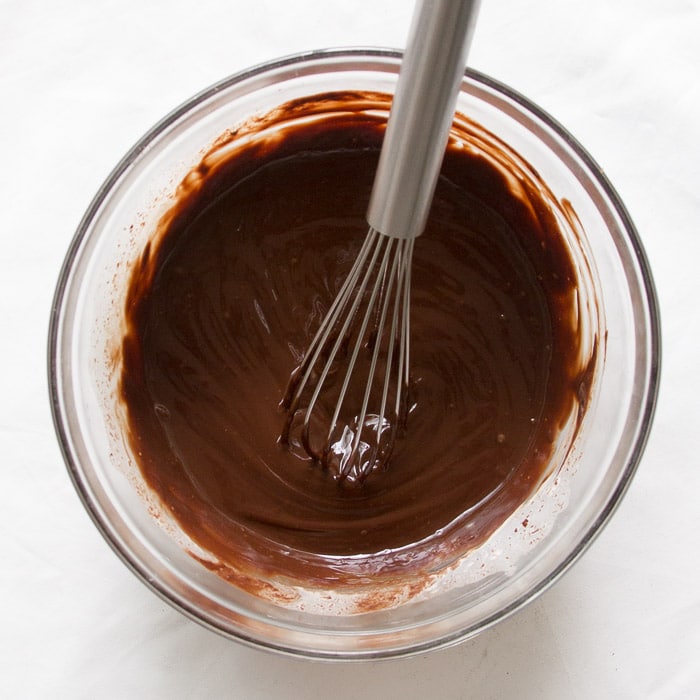 Ganache after mixing in the cream
