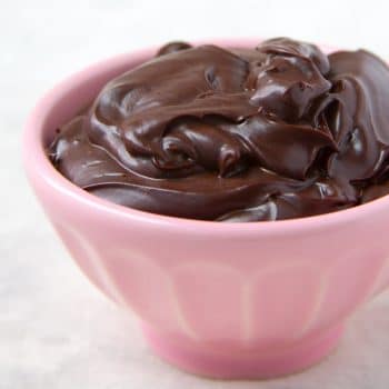 Chocolate ganache in a bowl