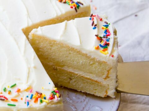 The Easiest Homemade Vanilla Sour Cream Cake - I Scream for Buttercream