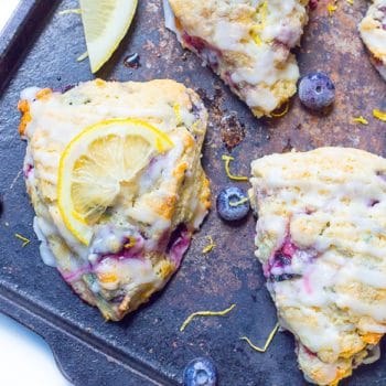 Lemon blueberry scones