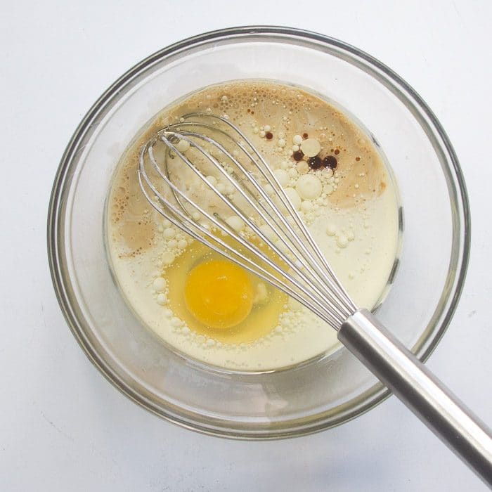 Wet ingredients in bowl