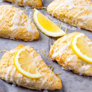Lemon scones with lemon glaze