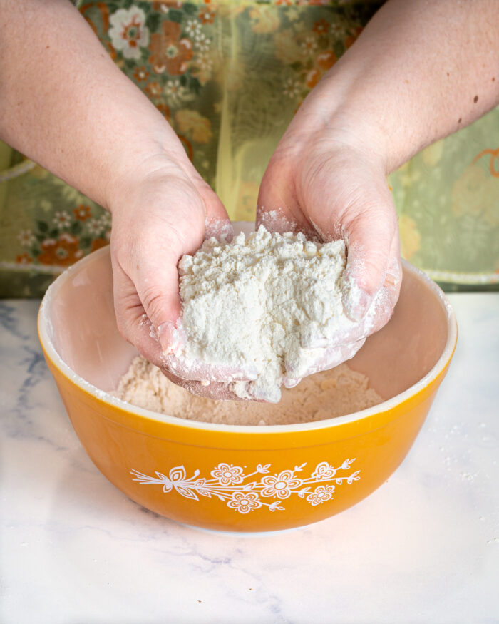 butter cut into dry ingredients