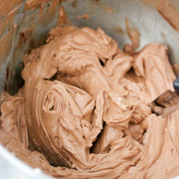 Chocolate Buttercream Frosting in a bowl