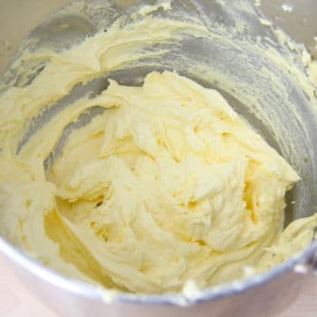 Whipped French Buttercream in a bowl