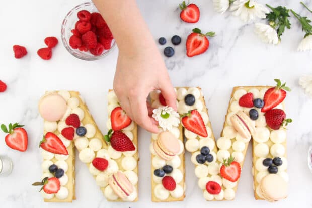 Cream Tart Cake- Letter Tart, Alphabet Tart, Number Tart - Baker Bettie