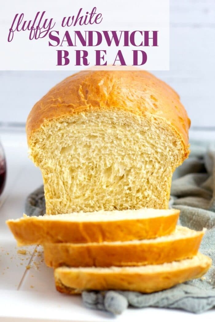 Fluffy White Sandwich Bread sliced up