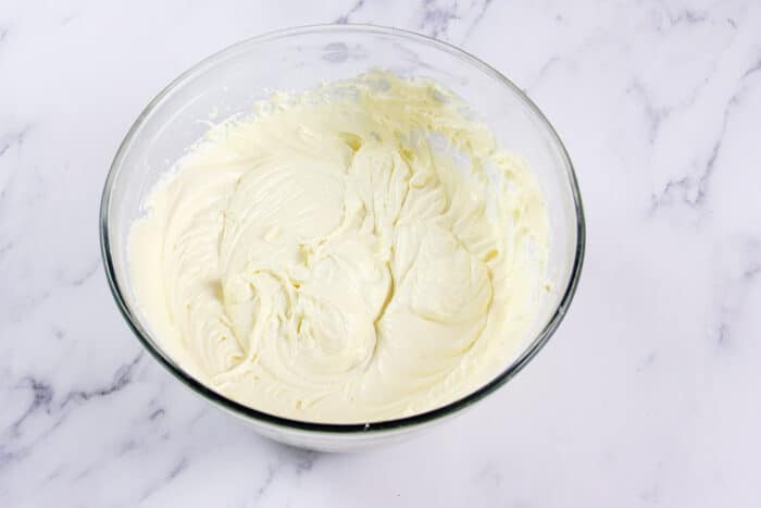 After cream cheese has been creamed together