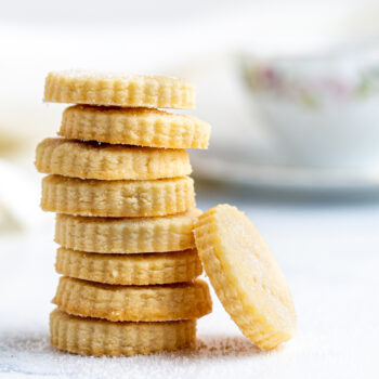 shortbread cookies stacked on top of each other