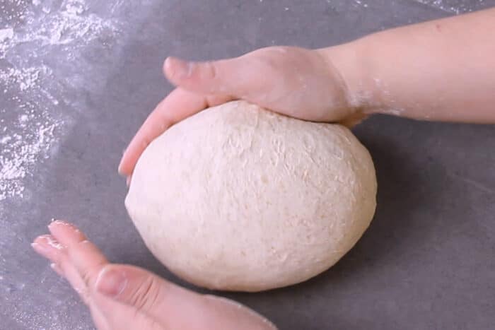 Rounding dough into a boule