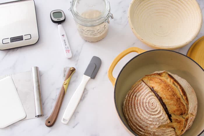 Equipment needed to make a sourdough starter from scratch