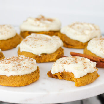 Soft Pumpkin Cookies with Cream Cheese Frosting