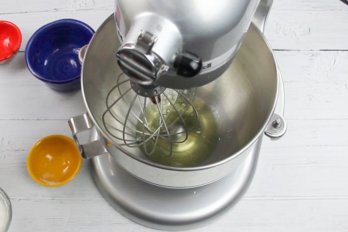 Egg whites in a stand mixer