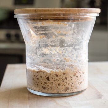 Jar of sourdough starter